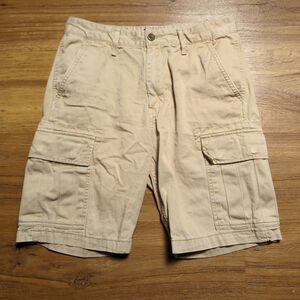 Levis Cargo Shorts Mens 29 Beige Flat Front Multi Pocket Workwear Outdoor